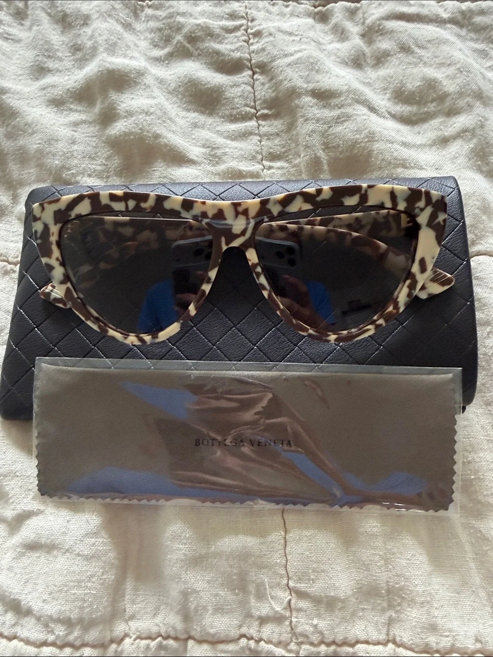 Bottega Veneta Tortoiseshell Cat-Eye Sunglasses - Brown & Cream